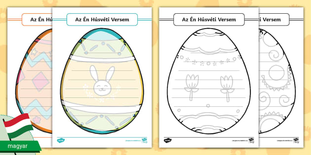 Az Én Húsvéti Versem Sablonok - Nyomtatható Feladat - Twinkl