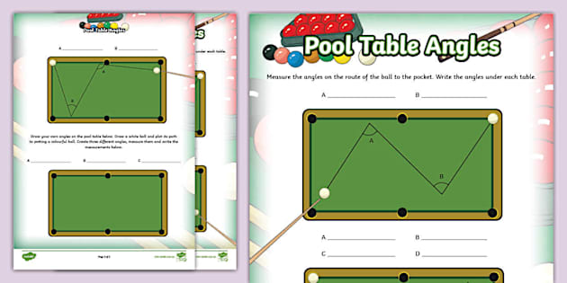 Pool Table Angles (Hecho por educadores) - Twinkl