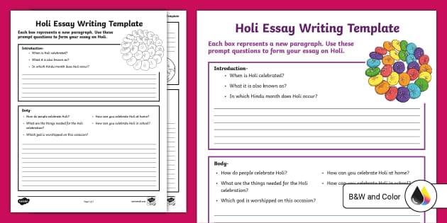 holi essay images