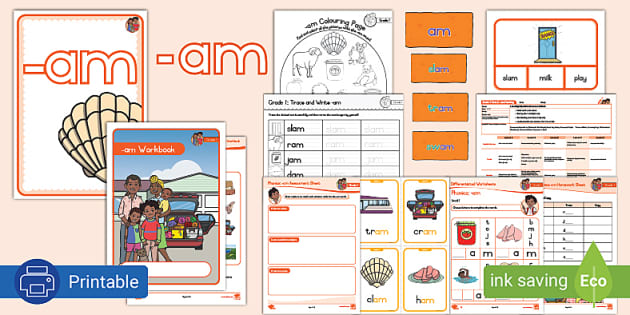 Grade 1 Phonics Pack -am (teacher made) - Twinkl