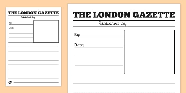 Newspaper report template word picture