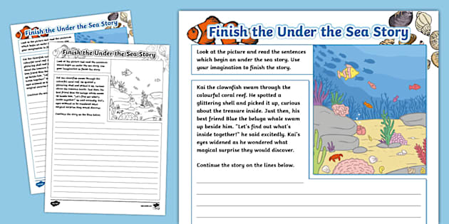 Finish the Under the Sea Story (teacher made) - Twinkl