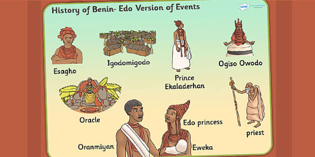 History of Benin Edo Version of Events Story Word Mat - keywords