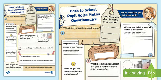 👉 Maths Questionnaire (Hecho por educadores) - Twinkl
