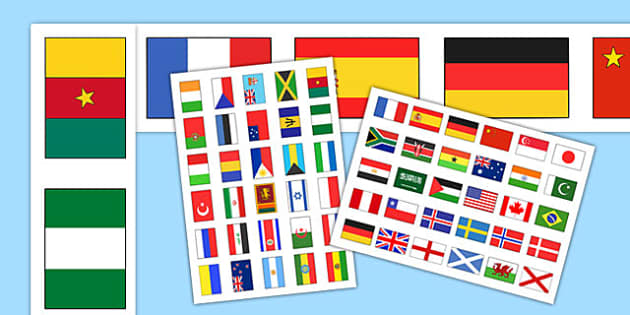 Flags From Around The World Display Borders Teacher Made