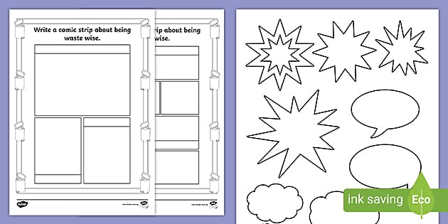 waste wise comic strip worksheet teacher made