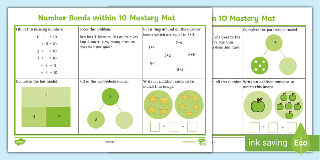 Number Bonds Within 10 Games