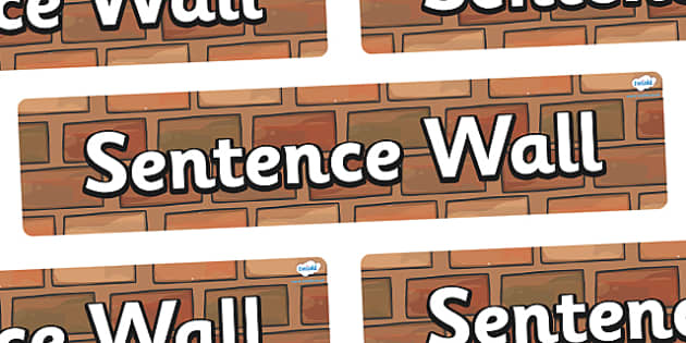 Sentence Holder Wall Chart