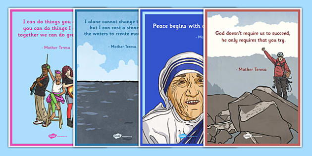 Mother Teresa Quotations Poster Pack (teacher Made) - Twinkl