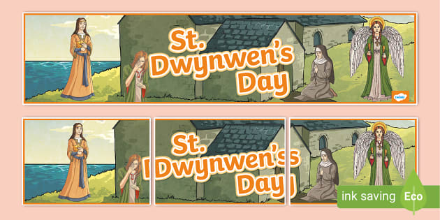 St. Dwynwen's Day Display Banner (teacher made) - Twinkl