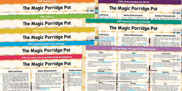 EYFS The Magic Porridge Pot Lesson Plan and Enhancement Ideas