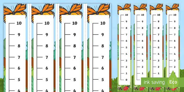 Minibeast-Themed 0-10 Vertical Number Line (teacher made)