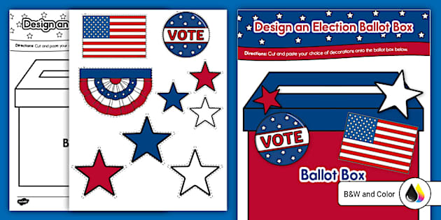 Design An Election Ballot Box Cut And Paste Activity