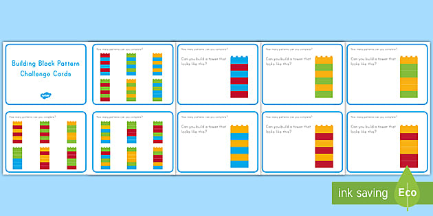 Pattern Block Challenge Cards | Printable PDF | Twinkl