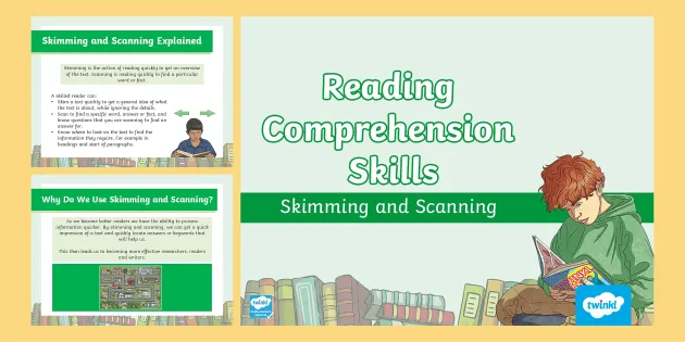 Reading Comprehension Skills: Skimming and Scanning PowerPoint (Year 5-6)