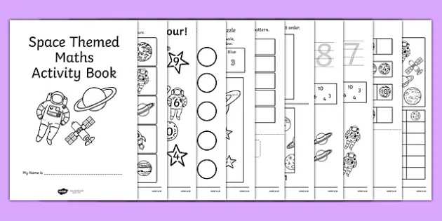 space themed maths activity book teacher made