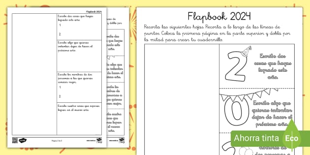 Actividad Flapbook 2024 Teacher Made Twinkl   Es T 1701337569 Actividad Flapbook 2024 Ver 1 