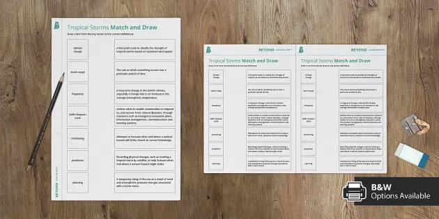 Tropical Storms Clue Hunt Worksheet / Worksheet - Twinkl