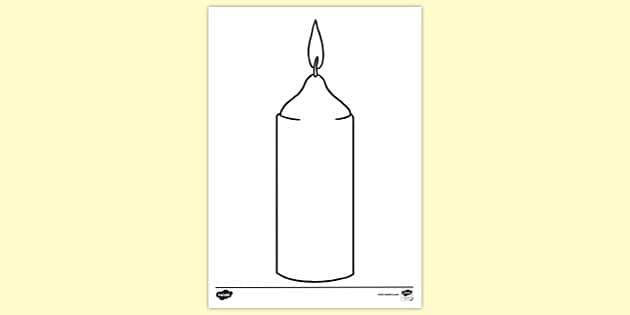 white-candle-colouring-sheet-colouring-sheets
