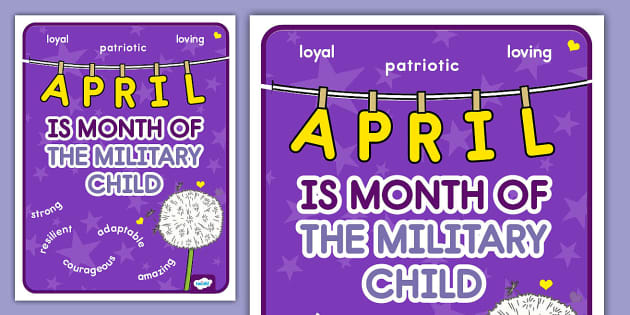 FREE Month of the Military Child Poster (teacher made)