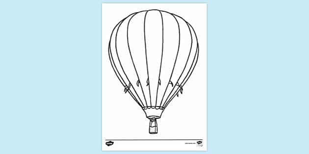 How to Draw a Hot Air Balloon - A Colorful Air Balloon Drawing