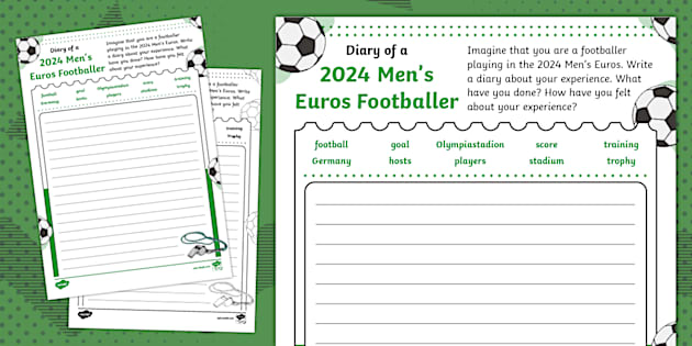 Diary of a 2024 Men's Euros Footballer (teacher made)