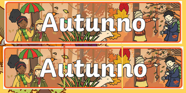 L'autunno Striscione (teacher made) - Twinkl