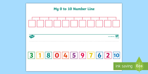 number line to 10 worksheet twinkl maths resources