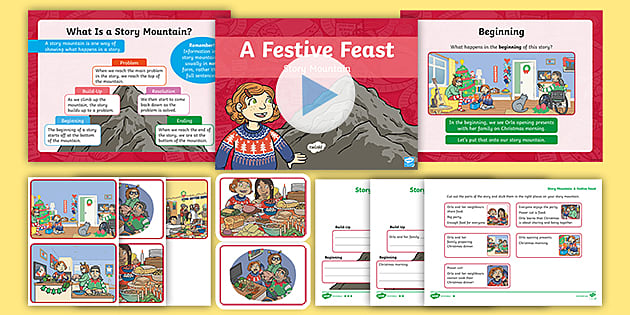 A Festive Feast: KS1 Story Mountain Writing Lesson Pack