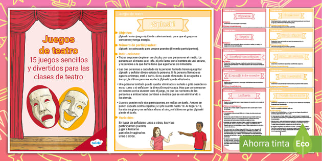 Guía para docentes: Ideas para juegos de teatro - Twinkl