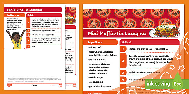 Mini Muffin-Tin Lasagnas (teacher made) - Twinkl