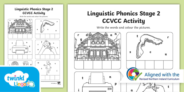Northern Ireland Linguistic Phonics Stage 2 CCVCC Activity