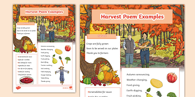 KS2 Harvest Poem Examples - English (teacher made) - Twinkl