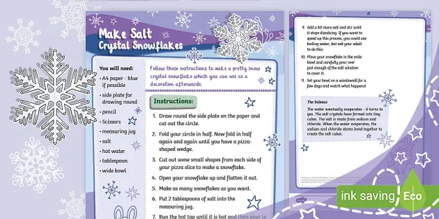 Make Fake Snow (Ages 5 - 7) (teacher made) - Twinkl