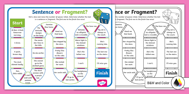 Sentence or Fragment Game | 5th Grade Resource | Twinkl USA