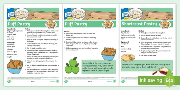 Pastry Recipe - Twinkl - KS1 (teacher made) - Twinkl