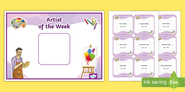 Artist Of The Week Editable Display Poster (teacher Made)