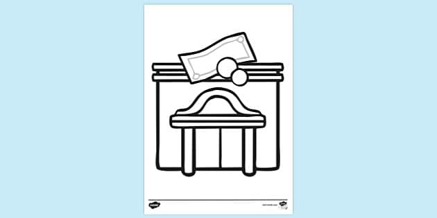 FREE! - Bank Colouring Sheets | Colouring Pages - Twinkl