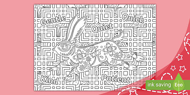 Color Your Own 2023 Chinese New Year of the Rabbit Fuzzy Magnets