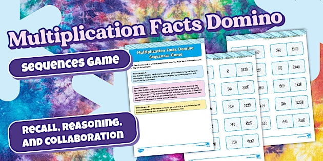 Multiplication Facts Domino Sequences Game