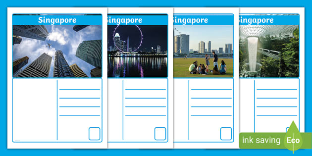 Singapore Postcards | Twinkl | Stationery | Singapore | KS1