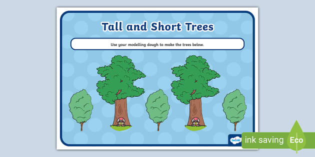 Tall and Short Trees Modelling Dough Mat (teacher made)