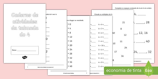 Página 6  Tabuada Matematica Infantil Imagens – Download Grátis