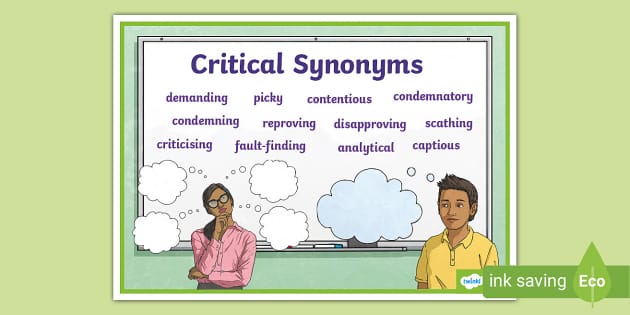 Critical Synonyms Word Mat (teacher made) - Twinkl