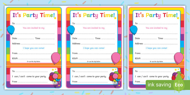 Free printable invitation templates - Invitation World