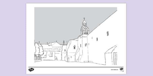 FREE! - Bethlehem Church of the Nativity Colouring | Colouring Sheet