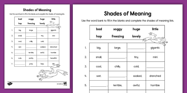 Interesting Adjective Synonym Cards | Parents | English