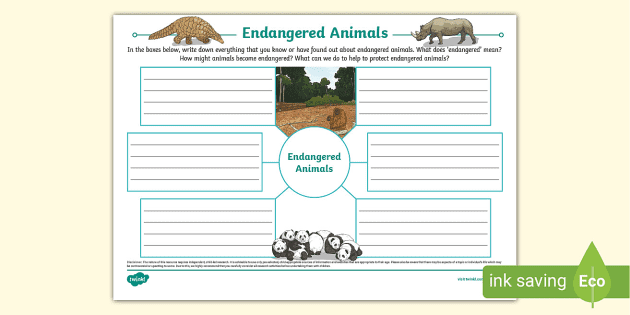 Endangered Animals Poster Template | Home Learning Task