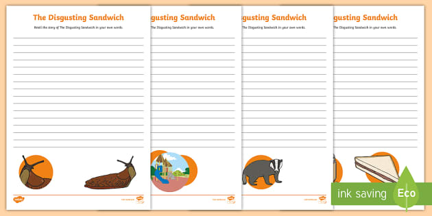 Retell Activity to Support the Teaching of The Disgusting Sandwich