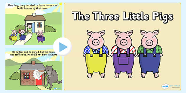 The 3 Little Pigs Story PowerPoint (teacher made)